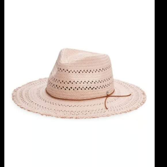 Rag & Bone Elle Perf Fedora Blush Size M - Picture 1 of 4